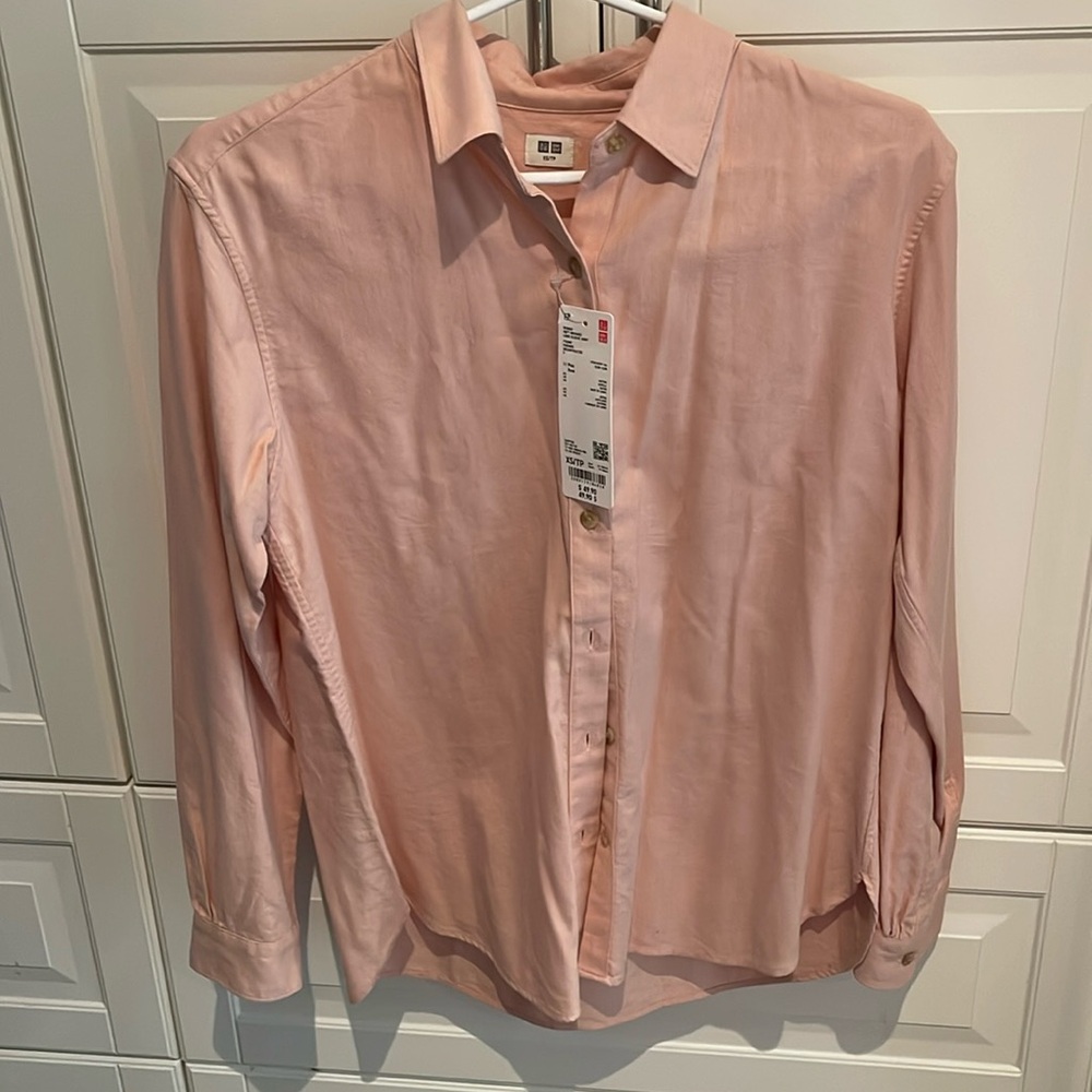 Uniqlo brushed long sleeve button up